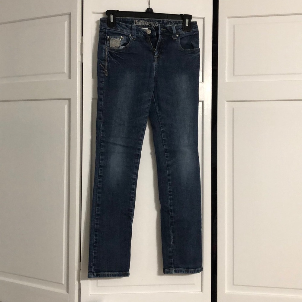 kids skinny blue jeans